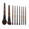 9-Piece Makeup Brush Set for Foundation Blending Eyeshadow, Professional Makeup Brush Kit with Soft Natural Wool & Vegan Synthetic Bristles, Ergonomi