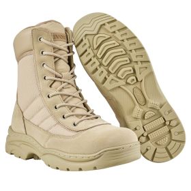 Men's Military Tactical Boots, 8 inch Combat Hiking Work Boots, Lightweight & Breathable Side Zipper Motorcycle Interceptor Trooper Boot, for Outdoor