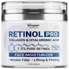 Retinol Pro Collagen Face Cream with Hyaluronic Acid Hydrating and Firming Cream for All Skin Types Day and Night Anti Aging Face Moisturizer for Wom