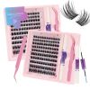 2026 Hottest New Product: False Eyelashes -  Azenlo Beginner's DIY Eyelash Extension Kit, 120 Clusters Of Large-capacity False Eyelashes, Includes Gl
