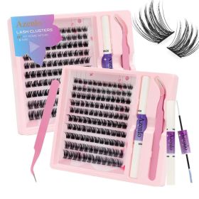 2026 Hottest New Product: False Eyelashes -  Azenlo Beginner's DIY Eyelash Extension Kit, 120 Clusters Of Large-capacity False Eyelashes, Includes Gl