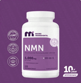 10-in-1 Trace Ingredients Compound NMN 1000mg  Contains 500mg of Pure NMN + 9 Nutritional Ingredients | NAD+ Booster. Dietary Supplement Vitamins