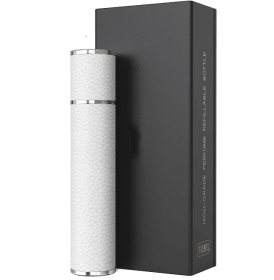PSXCYB010white  10ml luxury perfume bottle, portable perfume bottle, magnetic suction leather leak-proof Refillable perfume bottle cologne spray, tra