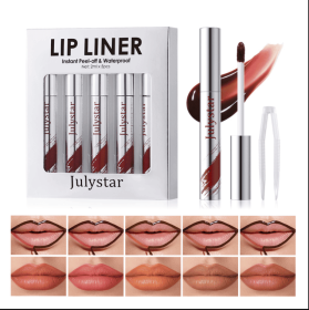 PSJ701-069M  Lipstick Tear Strip Lip Gloss, Makeup Mist Face Brush, Long-lasting Waterproof Easy-to-Color Lipline, 5-color Tear Strip Moisturizing Li