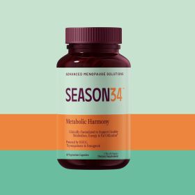 SEASON34 Metabolic Harmony | 60 Capsules, 1 Month Supply | Menopause Supplement for Energy, Satiety & Metabolic Health | Doctor-Formulated, Hormone-F