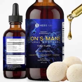 Lion's Mane Liquid Extract 4 oz ��� Premium Herbal Brain & Focus Support Tincture