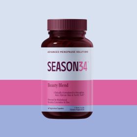 SEASON34 Menopause Beauty Blend for Women 40+ | Clinically Studied Keratin Peptides for Thinning Hair & Scalp Coverage | with Ceramides & Zinc for Sk