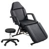 Massage Salon Tattoo Chair with Two Trays Esthetician Bed with Hydraulic Stool, Multi-Purpose 3-Section Facial Bed Table, Adjustable Beauty Barber Sp