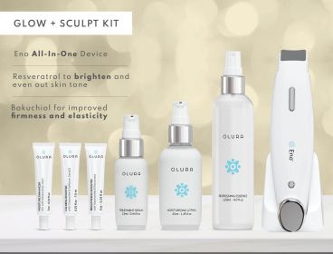 The Glow & Sculpt Facial Kit with the Patented Eno Facial Device. A complete kit for enhancing your natural glow and restoring more youthful facial c