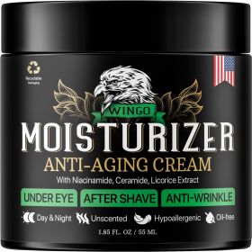 All In One Mens Face Moisturizer Cream After Shave Lotion for Men Anti Aging Cream with Vitamin B E Collagen Aloe Vera Organic Day Night Skin Care 1.