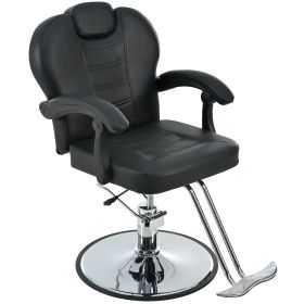 Classic Reclining barber Chair Salon Chair for Hair Stylist with Heavy Duty Hydraulic Pump, 360�� Rotation, Tattoo Chair Shampoo Beauty Salon Equipme