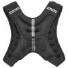 Weighted Vest, 16 lbs Weight Vest with Reflective Stripe, Adjustable Buckle Body Weight Vest for Men Women, Workout Equipment for Strength Training,