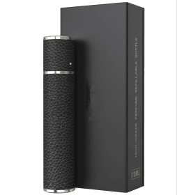 PSXCYB010black  10ml luxury perfume bottle, portable perfume bottle, magnetic suction leather leak-proof Refillable perfume bottle cologne spray, tra