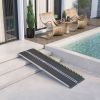 8ft Folding Wheelchair Ramp, Aluminum, Non-Slip, 600lbs Capacity, for Doorways, Steps, Black