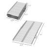 Aluminum Wheelchair Ramp, 5ft, Foldable, Textured for Safety, Silver, for Steps, Doorways