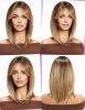 Bob Wig with Fringe Short Blonde Color Wigs for Women, Bob Style Synthetic Heat Resistant Bob Wigs
