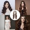 1 Pcs Ladies Wigs, 65 cm Long Curly Ladies Fancy Dress Synthetic Hair Brown Wigs for Women Charming Full Hair Long Replacement Brown Curly Cosplay Pa