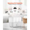 Hot Towel Warmer, 1.1 gal Small Towel Steamer with Clip & Indicator, Holds 12-15 Towels, Portable Facial Warmer Quickly Heats Up in 5 Minutes, for Sp