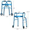 Blue walking aid foldable