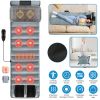 Full Body Electric Massage Mat Heating Vibration Massage Pad Cushion Back Massage Mattress Chair Pad with Neck Foot Massage Head Pillow and Cloth Lum