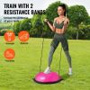 Half Exercise Ball Trainer, 26 inch Balance Ball Trainer, 1500lbs Capacity Stability Ball, Yoga Ball with Resistance Bands & Foot Pump, Strength Fitn
