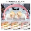 Limegirl Half Moon Light for Nail Desk 16in Nail Lamp for Desk LED Table Light Multiple Color Modes and Brightness for Beauty Eyelash Makeup Tattoo C