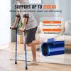 Forearm Crutches for Adults, 11-Level Height Adjustable Walking Crutches with 4-Level Upper Cuff, Lightweight Aluminum Medical Support Crutches for L