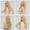 Long Wavy Blonde Wig With Bangs - 26 Inch Long Wavy Blonde Wig with Bangs for Women - Thick Soft Synthetic Hair Replacement Wigs Natural Looking Dail