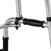 2 in 1 Folding Walker & Removable Armrests, Height Adjustable Foldable Walker with 5" Solid Wheels, Lightweight Aluminum | Front Wheeled Mobility Aid