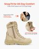 Men's Military Tactical Boots, 8 inch Combat Hiking Work Boots, Lightweight & Breathable Side Zipper Motorcycle Interceptor Trooper Boot, for Outdoor