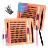 2026 Fairy Tale False Eyelashes -  Azenlo Beginner's DIY Eyelash Extension Kit, 120 Clusters Of Large-capacity False Eyelashes, Includes Glue, Tweeze