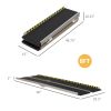 8ft Folding Wheelchair Ramp, Aluminum, Non-Slip, 600lbs Capacity, for Doorways, Steps, Black