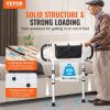 Bed Rails for Elderly Adults, 180�� Foldable Bed Assist Rails for Seniors, 450LBS Loading Bed Side Rails Bed Cane with 4-Level Adjustable Handle, Sto