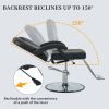 Classic Reclining barber Chair Salon Chair for Hair Stylist with Heavy Duty Hydraulic Pump, 360�� Rotation, Tattoo Chair Shampoo Beauty Salon Equipme