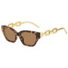 Vintage Cat Eye Sunglasses For Women Small Metal Chain Sunglasses Elegant Eyeglasses Trend Fashion Shades