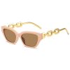 Vintage Cat Eye Sunglasses For Women Small Metal Chain Sunglasses Elegant Eyeglasses Trend Fashion Shades