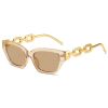 Vintage Cat Eye Sunglasses For Women Small Metal Chain Sunglasses Elegant Eyeglasses Trend Fashion Shades
