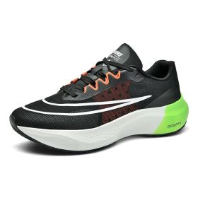 New men's running shoes trend fashion everything men's sports shoes casual shoes tide shoes large size shoes (Color: Black green, size: 42)