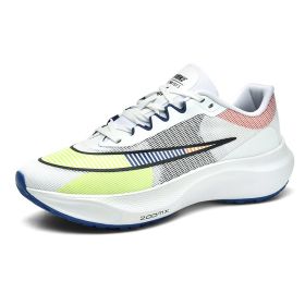 New men's running shoes trend fashion everything men's sports shoes casual shoes tide shoes large size shoes (Color: White blue, size: 45)