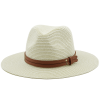 54-58-60CM Womens Summer Panama Hats Wide Brim Straw Sun Hat Beach Hat For Men Fashion UPF UV Protection Fedoras Cap For Travel
