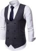 Men's Formal Suit Vest V-Neck Sleeveless Slim Fit Jacket Casual Suit Vests