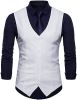 Men's V-neck Solid Color Single-breasted Suit Vests Candy Color Casual Slim Fit Vests