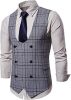 Men's Formal Suit Vest V-Neck Sleeveless Slim Fit Jacket Casual Suit Vests