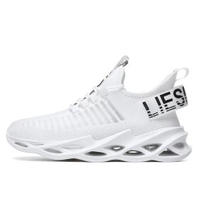 Women and Men Sneakers Breathable Running Shoes Outdoor Sport Fashion Comfortable Casual Couples Gym Mens Shoes Zapatos De Mujer (Shoe Size: 43, Color: G116 White)