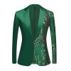 Men's Embroidered Sequins Blazer Slim Trendy Casual