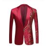 Men's Embroidered Sequins Blazer Slim Trendy Casual