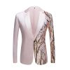 Men's Embroidered Sequins Blazer Slim Trendy Casual
