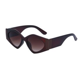 Sunglasses women's trendy high-end sense ins net red fashion too sunglasses women's wholesale (Color: C3 dark tea)