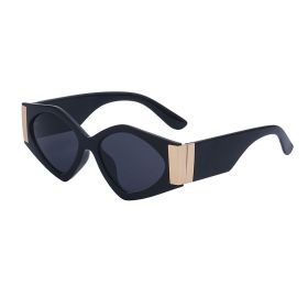 Sunglasses women's trendy high-end sense ins net red fashion too sunglasses women's wholesale (Color: C1 black grey)