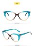 Fashion cat eye TR anti-blue light glasses trend stitching color glasses frame simple and comfortable flat mirror